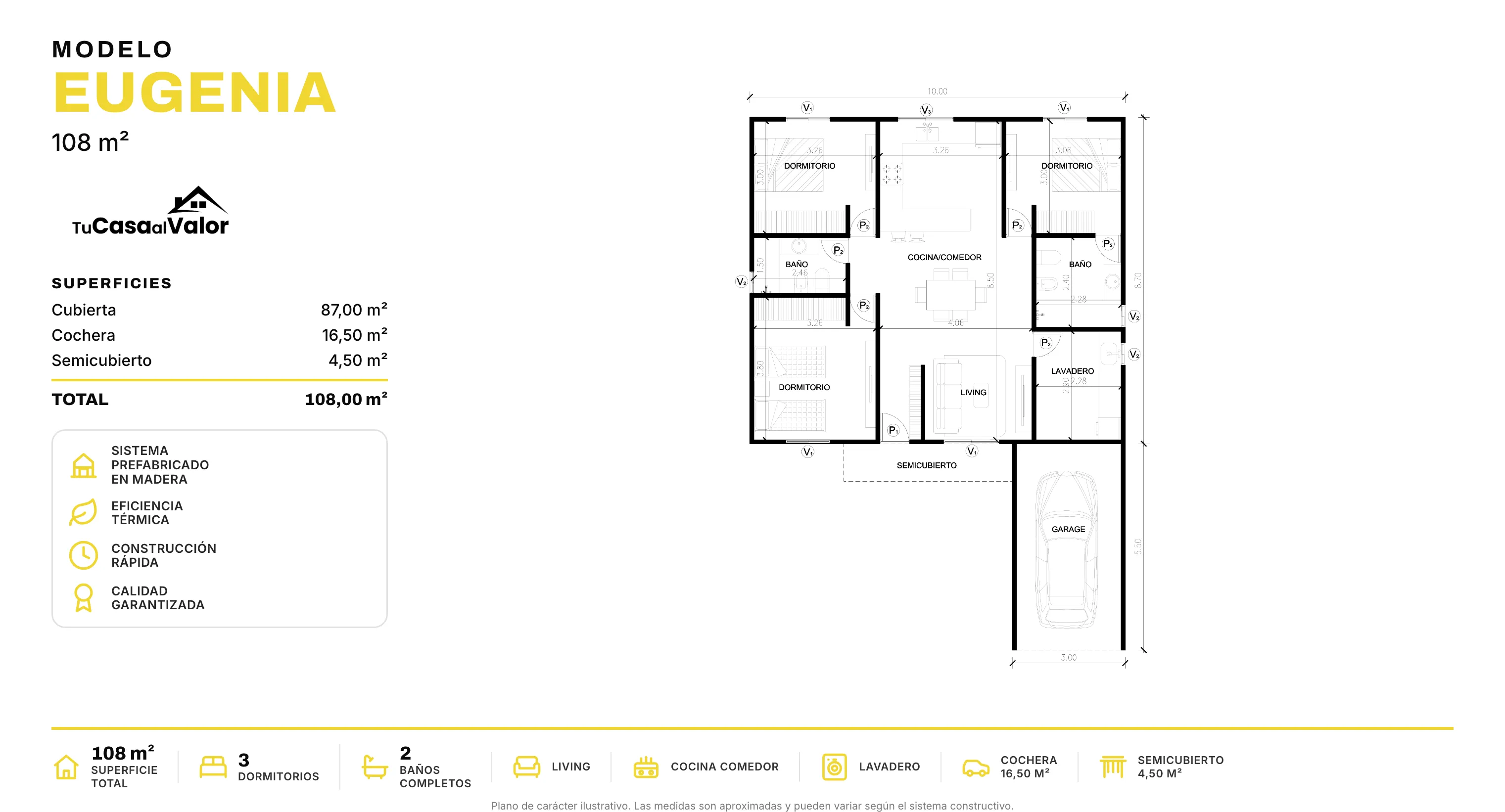 Plano del modelo Eugenia